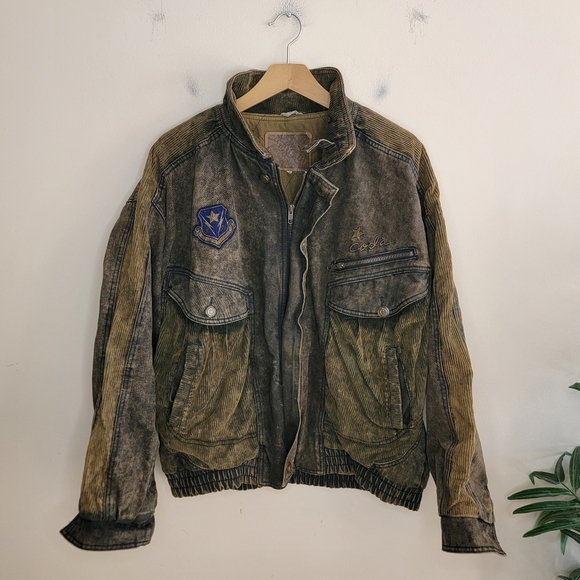 Vintage Coda | Antique Wash Distressed Bomber Style Flight Jacket Size Medium - Picture 1 of 7